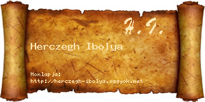 Herczegh Ibolya névjegykártya
